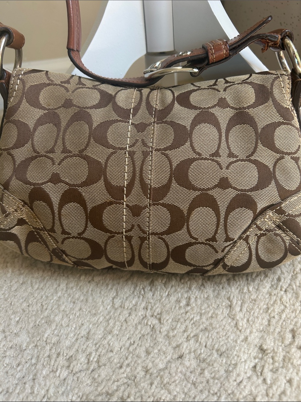 Vintage coach soho bag 11860 brown canvas - Picture 4 of 14